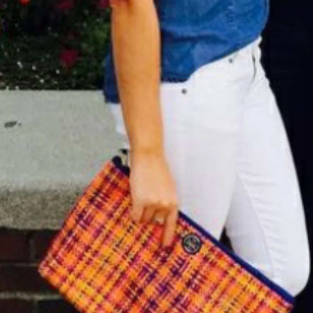 Tory Burch Leather Clutch Bag EUC